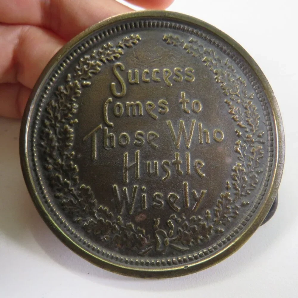 Vintage Round Metal Brass Buckle 2.5